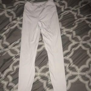 White 80 degree spandex leggings